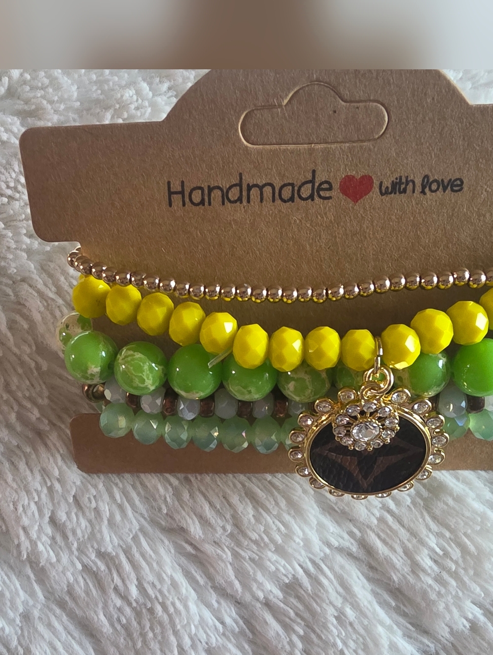 Designer Inspired Charm Stretch 5 Bracelet Lot Bundle